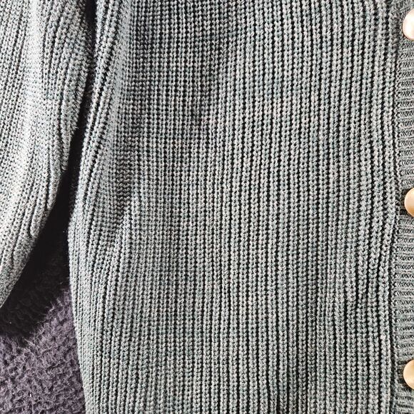 BFA Classics Womens Sweater Green Size 1X 100% Cotton Button Close Long Sleeve - Picture 11 of 12